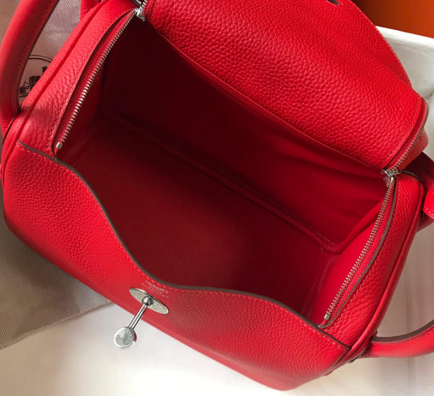 Túi xách Hermes 𝙡𝙞𝙣𝙙𝙮 siêu cấp màu đỏ size 26cm