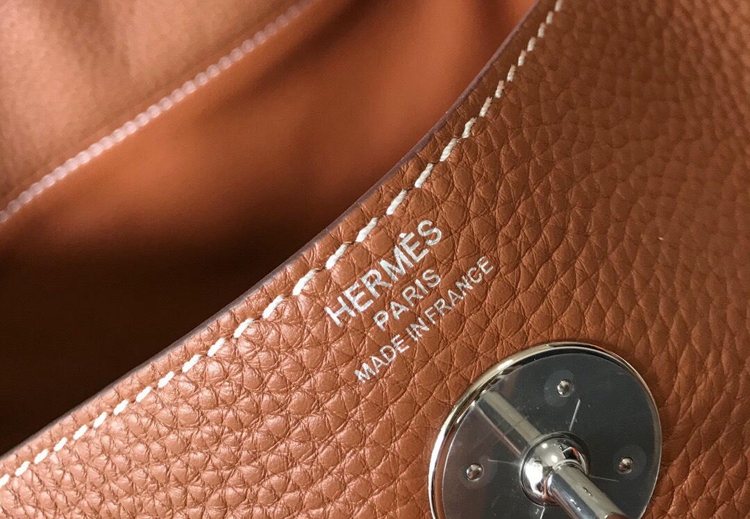 Túi xách Hermes 𝙈𝙞𝙣𝙞 𝙡𝙞𝙣𝙙𝙮 siêu cấp size 19,5cm màu cam đất