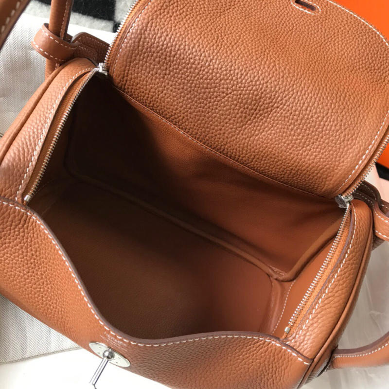 Túi xách Hermes 𝙈𝙞𝙣𝙞 𝙡𝙞𝙣𝙙𝙮 siêu cấp size 19,5cm màu cam đất