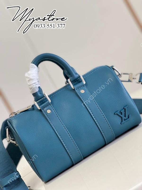 Túi xách nam nữ LV CITY KEEPALL Louis Vuitton siêu cấp 1:1 màu xanh ngọc