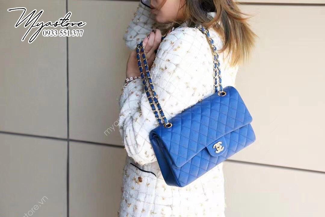 Túi xách nữ Chanel like auth 1:1 màu xanh coban