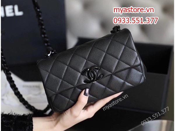 Túi xách nữ Chanel Siêu cấp màu đen 20cm