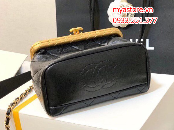 Túi xách nữ Chanel siêu cấp màu đen size 22cm