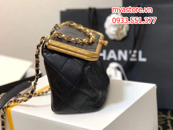 Túi xách nữ Chanel siêu cấp màu đen size 22cm