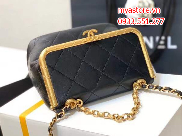 Túi xách nữ Chanel siêu cấp màu đen size 22cm