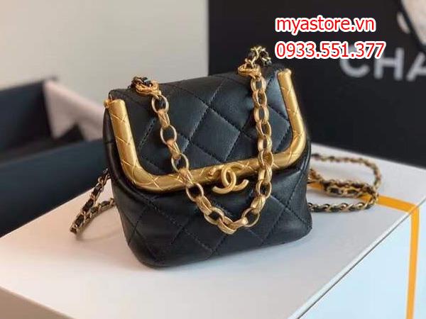 Túi xách nữ Chanel siêu cấp màu đen size 22cm