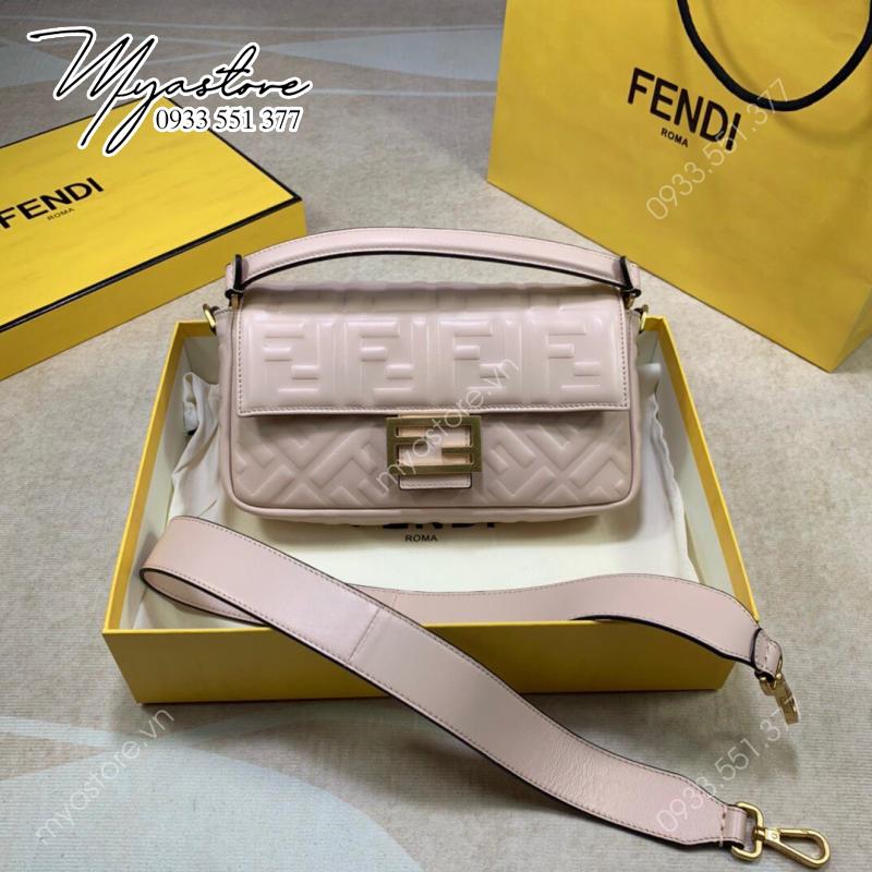 Túi xách nữ Fendi Baguette siêu cấp màu hồng