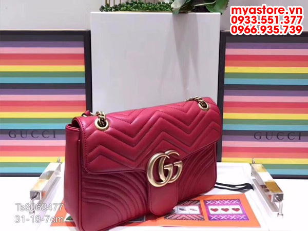 Túi xách nữ Gucci GG Marmont large shoulder size 31x19x7cm