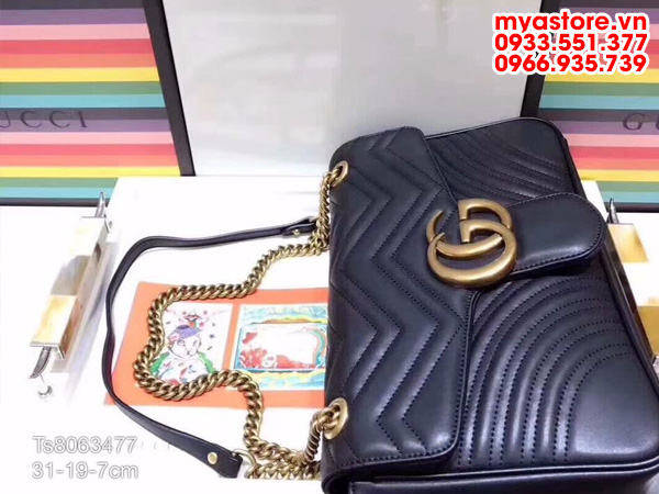 Túi xách nữ Gucci GG Marmont large shoulder size 31x19x7cm