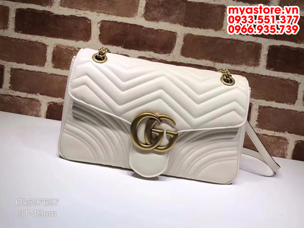 Túi xách nữ Gucci GG Marmont large shoulder size 31x19x7cm