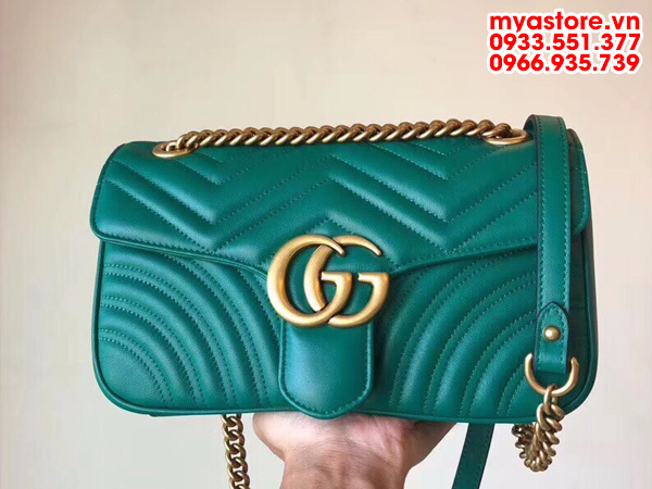 Túi xách nữ Gucci Marmont mini da bò siêu cấp Size: 26x7x15cm - 22x6x13cm (MGM101805)