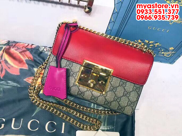 Túi xách nữ Gucci Padlock small GG bees shoulder siêu cấp Size 20x13x8cm