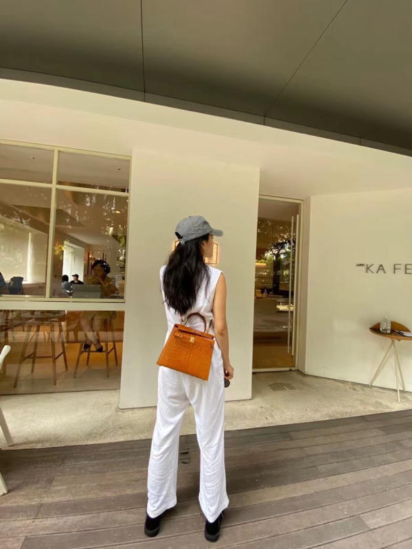 Túi xách nữ Hermes 𝑲𝒆𝒍𝒍𝒚 𝑪𝒐𝒑𝒚 𝑪𝒓𝒐𝒄𝒐𝒅𝒊𝒍𝒆 25cm may tay 50%