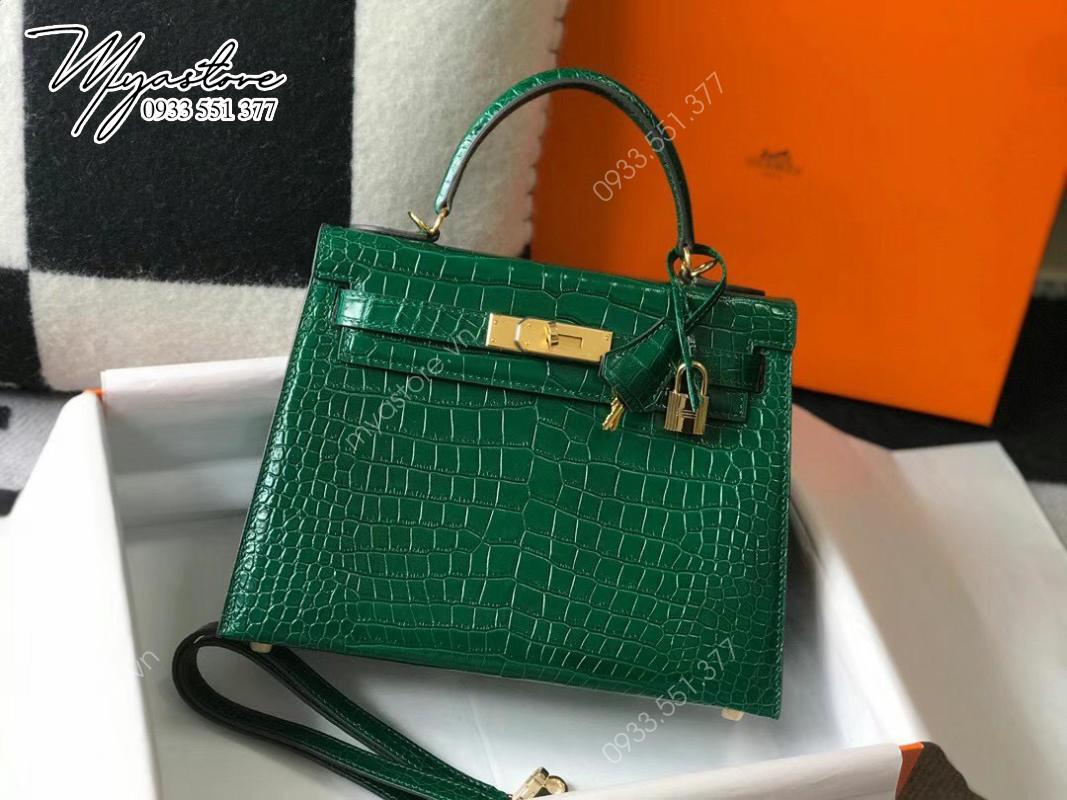 Túi xách nữ Hermes 𝑲𝒆𝒍𝒍𝒚 𝑪𝒐𝒑𝒚 𝑪𝒓𝒐𝒄𝒐𝒅𝒊𝒍𝒆 25cm may tay 50%