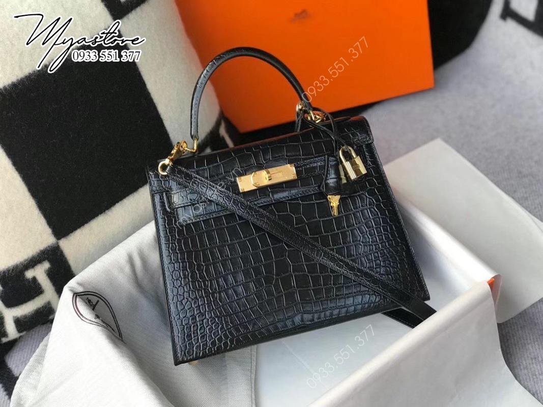 Túi xách nữ Hermes 𝑲𝒆𝒍𝒍𝒚 𝑪𝒐𝒑𝒚 𝑪𝒓𝒐𝒄𝒐𝒅𝒊𝒍𝒆 25cm may tay 50%