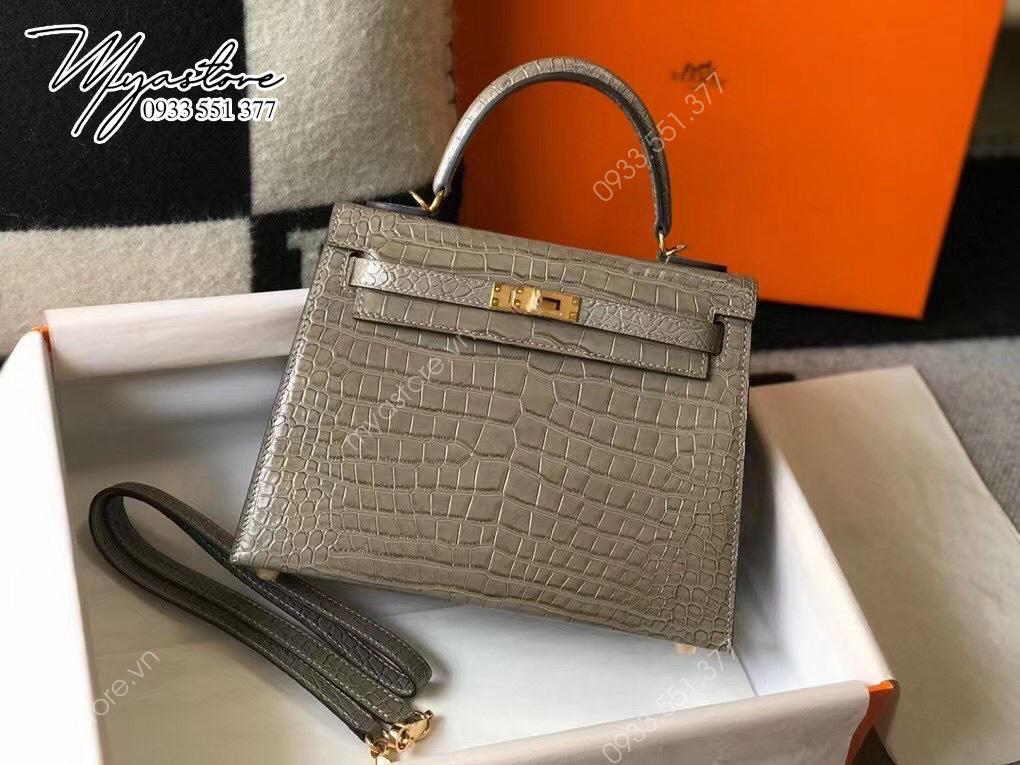 Túi xách nữ Hermes 𝑲𝒆𝒍𝒍𝒚 𝑪𝒐𝒑𝒚 𝑪𝒓𝒐𝒄𝒐𝒅𝒊𝒍𝒆 25cm may tay 50%