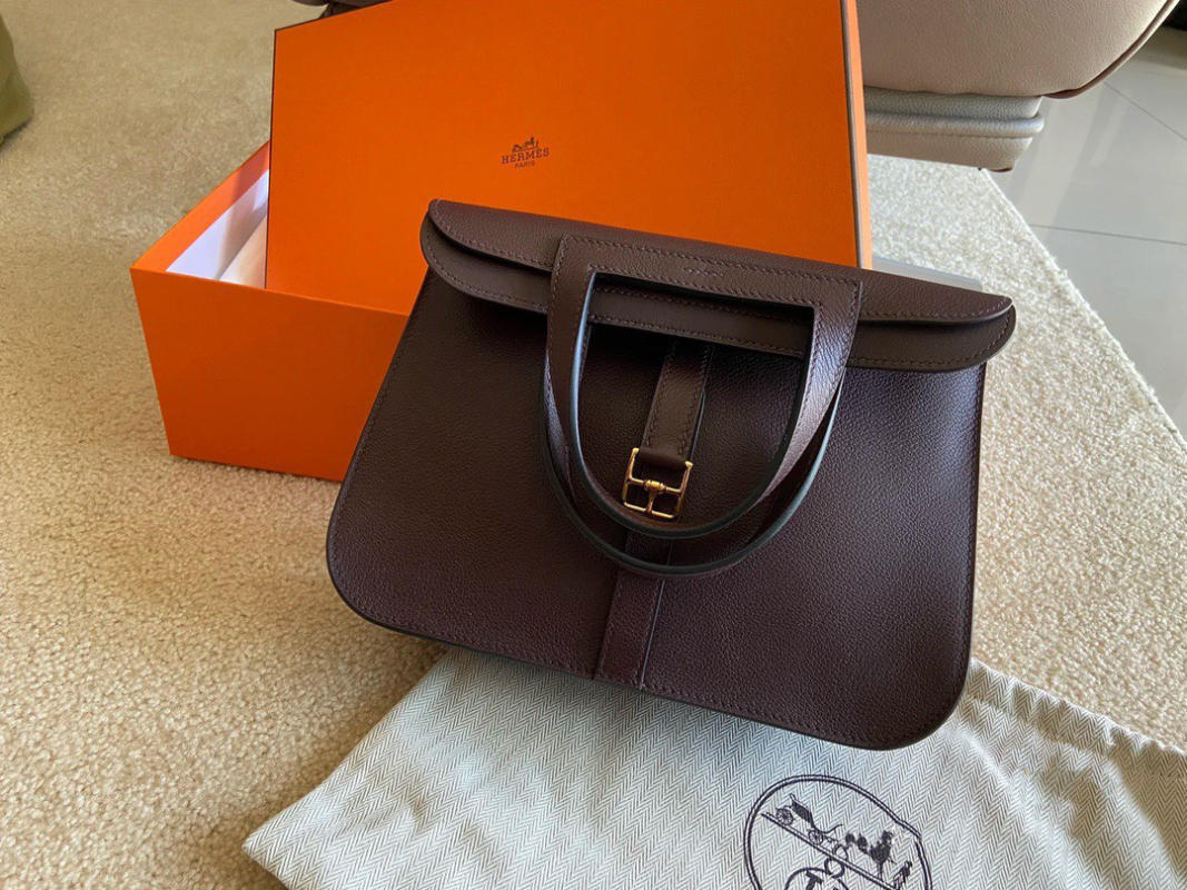 Túi xách nữ Hermes Halzan 25 Bag Evercolor siêu cấp 1:1