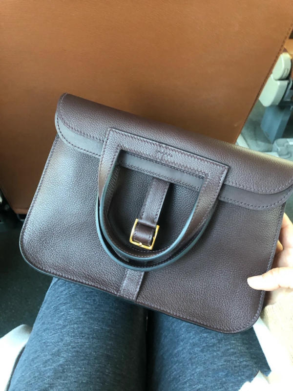 Túi xách nữ Hermes Halzan 25 Bag Evercolor siêu cấp 1:1