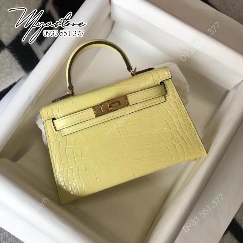 Túi xách nữ Hermes 𝑴𝒊𝒏𝒊 𝑲𝒆𝒍𝒍𝒚 𝑪𝒐𝒑𝒚 𝑪𝒓𝒐𝒄𝒐𝒅𝒊𝒍𝒆 may tay 50%