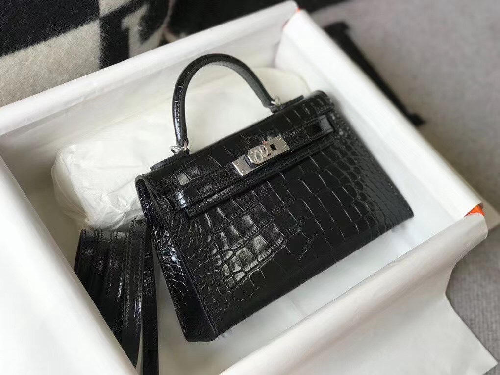 Túi xách nữ Hermes 𝑴𝒊𝒏𝒊 𝑲𝒆𝒍𝒍𝒚 𝑪𝒐𝒑𝒚 𝑪𝒓𝒐𝒄𝒐𝒅𝒊𝒍𝒆 may tay 50%