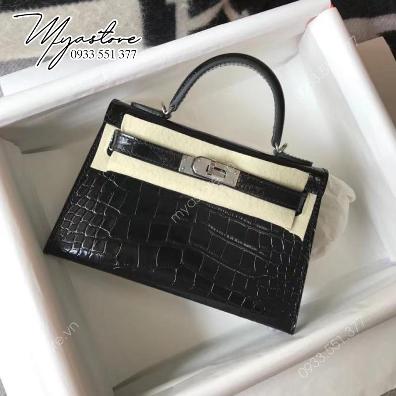 Túi xách nữ Hermes 𝑴𝒊𝒏𝒊 𝑲𝒆𝒍𝒍𝒚 𝑪𝒐𝒑𝒚 𝑪𝒓𝒐𝒄𝒐𝒅𝒊𝒍𝒆 may tay 50%