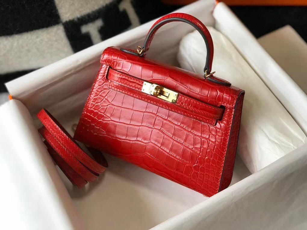 Túi xách nữ Hermes 𝑴𝒊𝒏𝒊 𝑲𝒆𝒍𝒍𝒚 𝑪𝒐𝒑𝒚 𝑪𝒓𝒐𝒄𝒐𝒅𝒊𝒍𝒆 may tay 50%