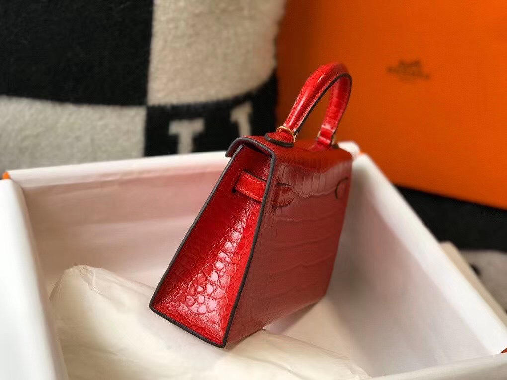 Túi xách nữ Hermes 𝑴𝒊𝒏𝒊 𝑲𝒆𝒍𝒍𝒚 𝑪𝒐𝒑𝒚 𝑪𝒓𝒐𝒄𝒐𝒅𝒊𝒍𝒆 may tay 50%