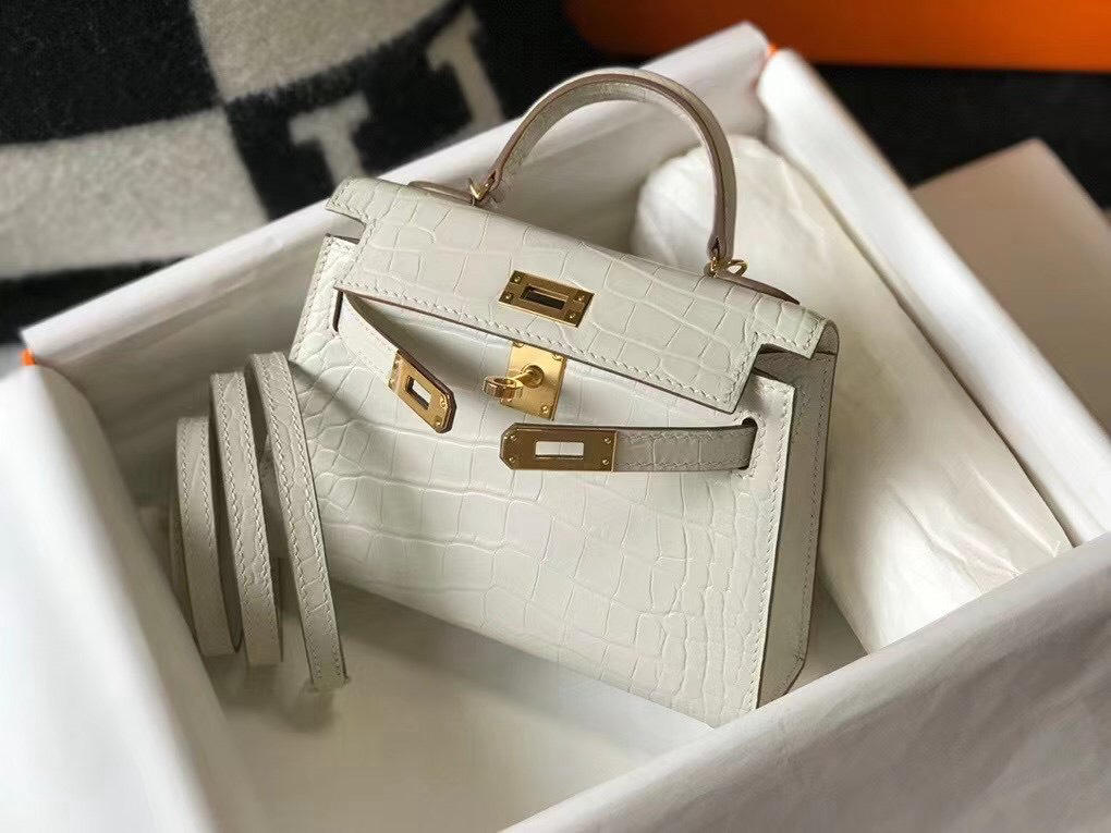 Túi xách nữ Hermes 𝑴𝒊𝒏𝒊 𝑲𝒆𝒍𝒍𝒚 𝑪𝒐𝒑𝒚 𝑪𝒓𝒐𝒄𝒐𝒅𝒊𝒍𝒆 may tay 50%