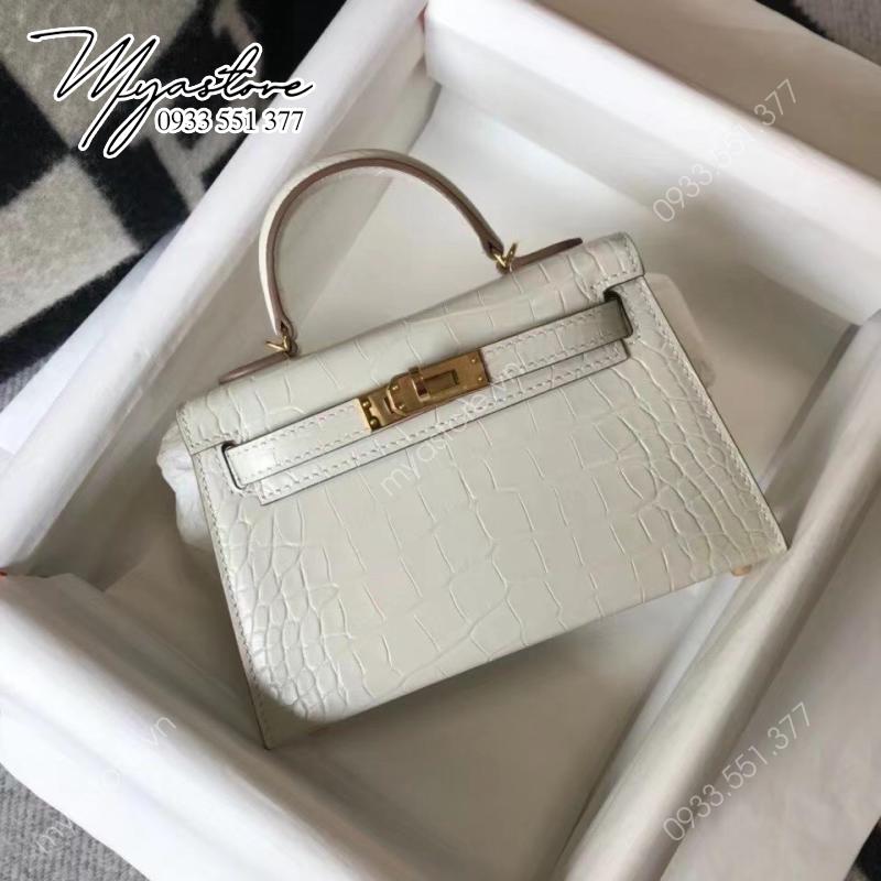 Túi xách nữ Hermes 𝑴𝒊𝒏𝒊 𝑲𝒆𝒍𝒍𝒚 𝑪𝒐𝒑𝒚 𝑪𝒓𝒐𝒄𝒐𝒅𝒊𝒍𝒆 may tay 50%