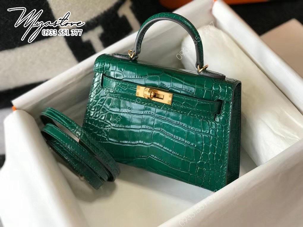 Túi xách nữ Hermes 𝑴𝒊𝒏𝒊 𝑲𝒆𝒍𝒍𝒚 𝑪𝒐𝒑𝒚 𝑪𝒓𝒐𝒄𝒐𝒅𝒊𝒍𝒆 may tay 50%