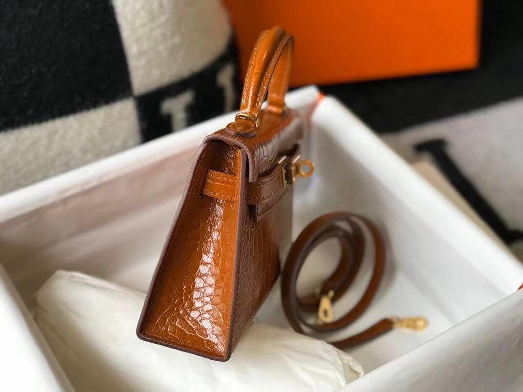 Túi xách nữ Hermes 𝑴𝒊𝒏𝒊 𝑲𝒆𝒍𝒍𝒚 𝑪𝒐𝒑𝒚 𝑪𝒓𝒐𝒄𝒐𝒅𝒊𝒍𝒆 may tay 50%