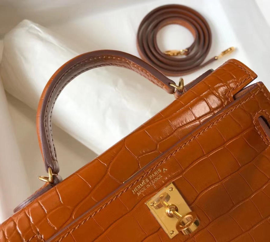 Túi xách nữ Hermes 𝑴𝒊𝒏𝒊 𝑲𝒆𝒍𝒍𝒚 𝑪𝒐𝒑𝒚 𝑪𝒓𝒐𝒄𝒐𝒅𝒊𝒍𝒆 may tay 50%