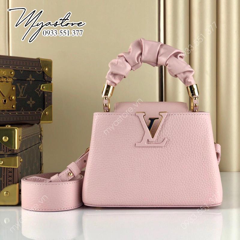 Túi xách nữ Louis Vuitton Capucines màu hồng siêu cấp 1:1