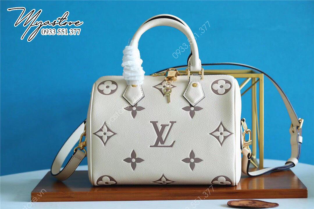 Túi xách nữ LV Louis Vuitton SPEEDY BANDOULIÈRE 25 màu trắng siêu cấp