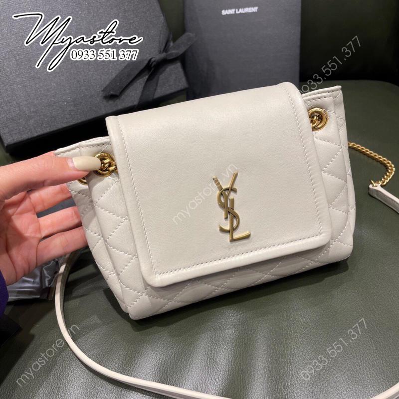 Túi xách nữ YSL Mini Nolita siêu cấp màu trắng