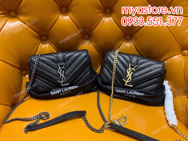 Túi xách nữ YSL sọc V đen siêu cấp - like auth