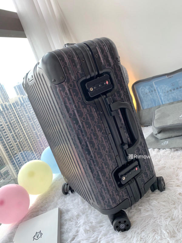 Vali du lịch Dior x Rimowa màu đen siêu cấp 1:1