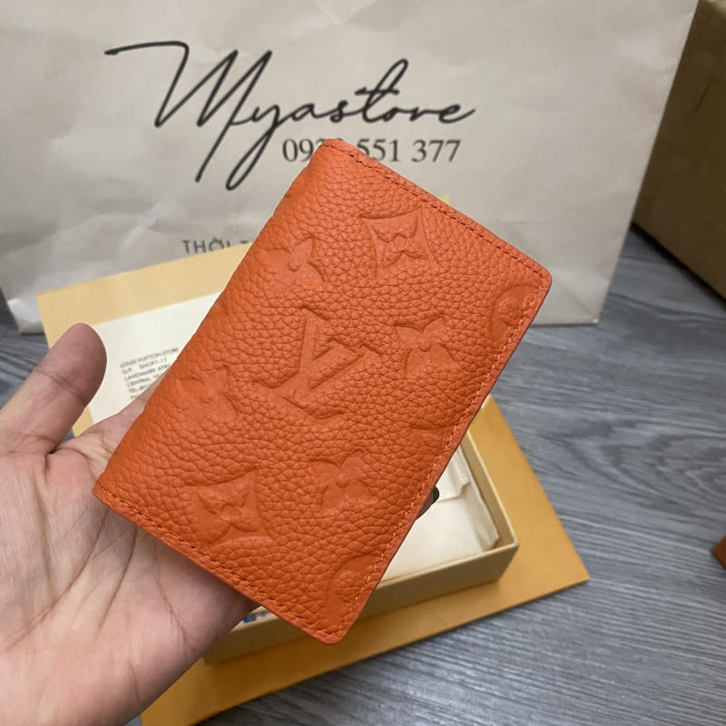 Ví cầm tay Louis Vuitton cam siêu cấp 1:1