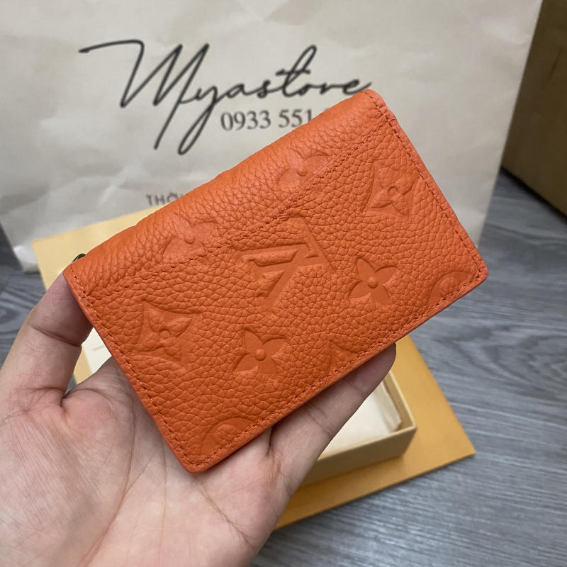 Ví cầm tay Louis Vuitton cam siêu cấp 1:1