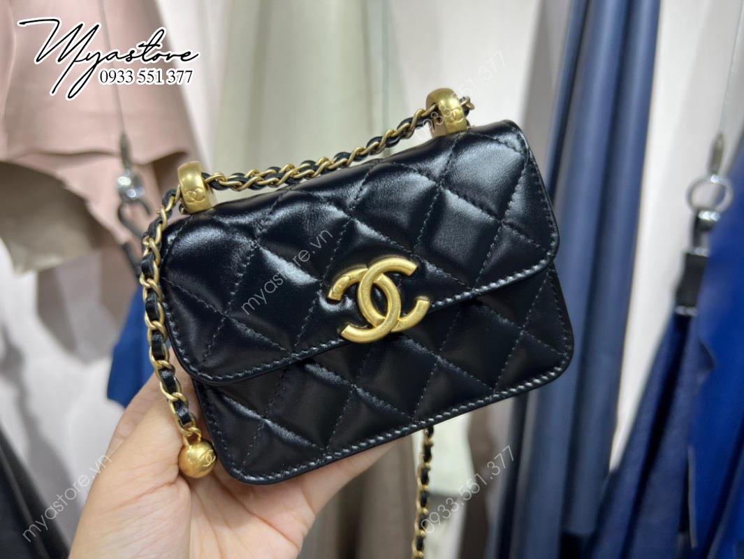 Ví Chanel Double Gold Ball Coin siêu cấp 1:1