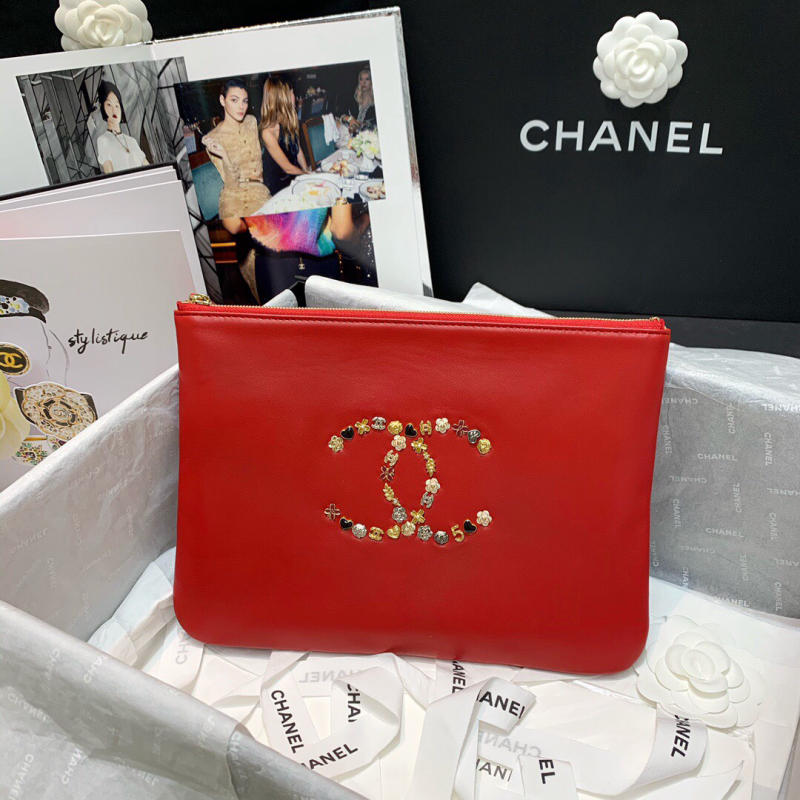 Ví Clutch Batch spot Chanel siêu cấp màu đen size 28cm