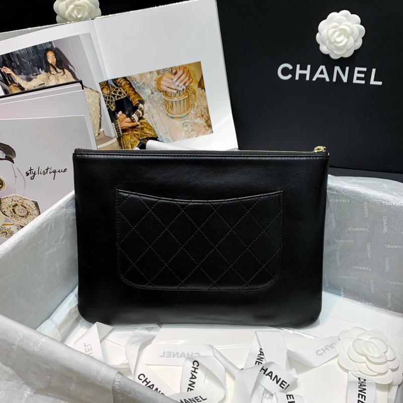 Ví Clutch Batch spot Chanel siêu cấp màu đen size 28cm